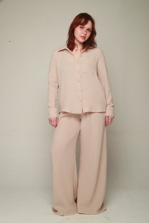 Dámské mušelínové kalhoty Vzduch