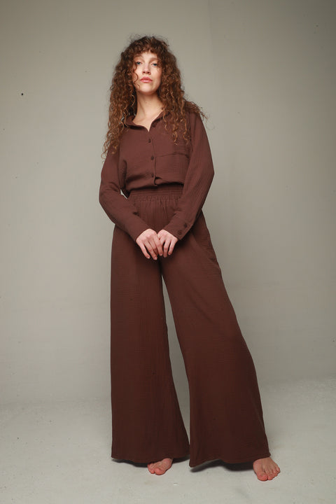 Dámské mušelínové kalhoty Vzduch